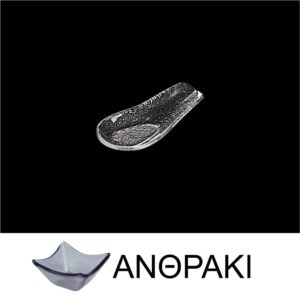 Μπωλάκι κουτάλι από χυτό γυαλί 4mm, 9x17cm, ανθρακί