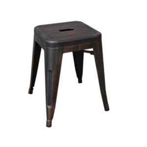 RELIX Σκαμπώ Μέταλλο Βαφή Antique Black