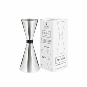 Μεζούρα Black Ruby, 30/60ml, 13cm, INOX 18/10, ασημί, Lumian