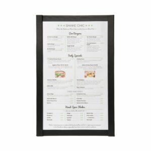 Κατάλογος MENU A4 για Εστιατόρια / cafe, με μαγνήτη, 22x33cm, μαύρος, SECURIT