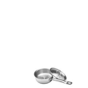 Κατσαρόλα INOX βαθιά, με καπάκι & 1 χερούλι, φ16xΥ10cm, (2Lt)