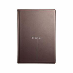 Menu PVC, σειρά RISTO, σοκολατί, με 2 φακέλους+2 καλύμματα για 10 σελίδες A5 (14.8x21cm), DAG Italy