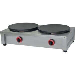 Κρεπιέρα Γκαζιού Διπλή 6.4KW, 2 x φ40cm, 86x51x23cm, KARAMCO