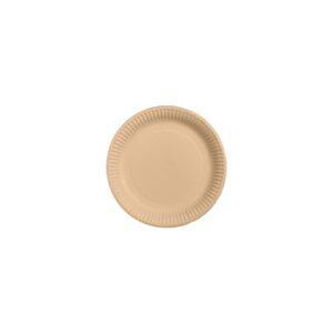 Πακέτο 50τμχ πιάτα χάρτινα, Kraft, φ18cm, Intertan
