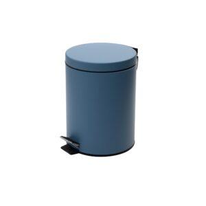 Κάδος πεντάλ, 5lt, φ20xΥ28cm, Σειρά Classic, μπλέ ματ, μεταλλικός, ESTIA