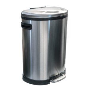 Καδος Απορριματων 50lt ορθογώνιος, soft-close, φ37.7xΥ68cm, INOX ματ, με pedal, ESTIA