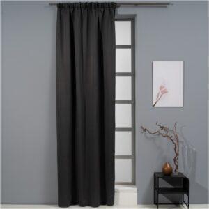 Κουρτίνα Blackout 140x270cm, 210gsm, σκούρο γκρι, με τρέσα, Artisti Italiani