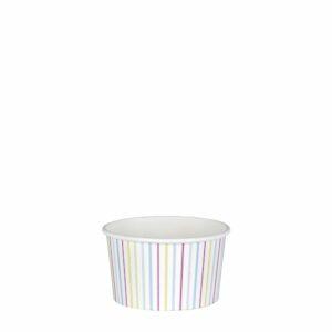 Κύπελο Παγωτού Χάρτινο 5oz, με ρίγες, μιας χρήσης