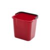 Πλαστικός κουβάς με χερούλι 4.7lt, 21.3x17.7x21.5cm, στοιβαζόμενος, κόκκινος. Trust