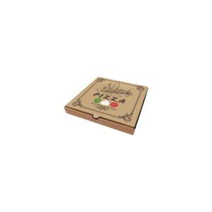 Κουτί Πίτσας Μικροβέλε, σχέδιο Pizza Καφέ, 22x22x4.2cm