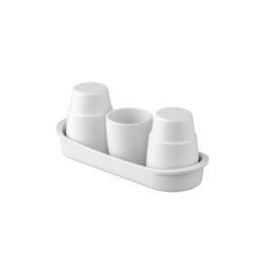 Σετ αλατοπίπερο PC (Polycarbonate), λευκό, Plast Port