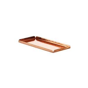 Δίσκος παρουσίασης INOX, σε χρώμα χαλκού (copper), σφυρήλατος, 25.5x11.5x1.3cm, Leone
