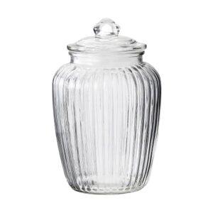 Δοχείο 2.2lt γυάλινο, με καπάκι. φ15xΥ24cm, Leone