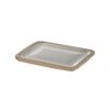 Πιατέλα ξύλινη ορθογώνια 29x20cm, με Inox πιατέλα 18/10 και πυρίμαχη πλάκα, σειρά Celcius της Abert