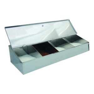 Καφεκούτι ανοξείδωτο 4 θέσεων, 33x24x10cm, με μεντεσέ