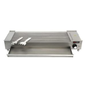 Επιτραπέζιο ηλεκτρικό γκριλ 3000W, 26x73x13cm, 18/10, συρτάρι νερού, 10 αντιστάσεις