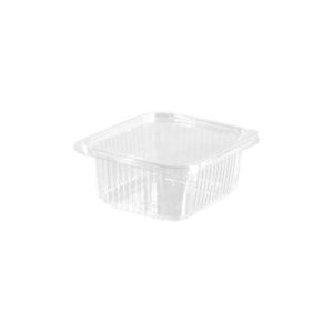 Σκεύος PET Διάφανο Ορθογώνιο 500cc,12x12x5cm, με Καπάκι