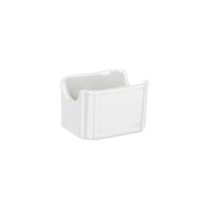 Ζαχαριέρα/Θήκη για Τσάι, Πορσελάνης, 8.3x6.6x5cm, λευκή, LUKANDA