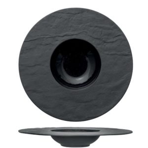 Πιάτο πορσελάνης ζυμαρικών 34cm(εσ.φ15.5cm), μαύρο, PIETRA EFFETO, M1934