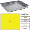 Δοχείο γαστρονομίας ανοξείδωτο SS201, 1mm, GN2/1 (65x53cm)-2cm