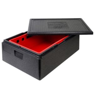 Ισοθερμικό κιβώτιο EPP, για δίσκους 60x40, 68.5x48.5x26cm, 53LT, μαύρο, THERMOBOX